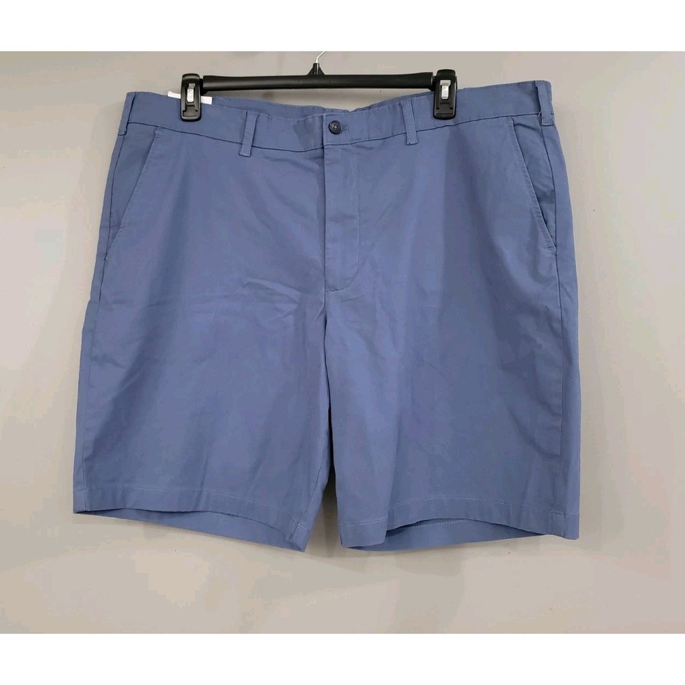 NEW SZ 42 IZOD SIGNATURE SALTWATER STRETCH MENS SHORTS CHAMBRAY BLUE